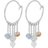 Pernille Corydon Dream Hoops Earrings - Silver/Agate/Pearl