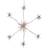 Star Trading Siluet Flower Snowflake 50cm Julelampe