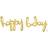 anagram happy bday gold script phrase air filled foil balloon