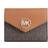 Michael Kors Carmen Medium Logo and Leather Tri-Fold Envelope Wallet Brn/acorn