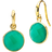 Izabel Camille Prima Donna Earrings - Gold/Green