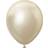 Premium Mellemstore Latexballoner Chrome White Gold