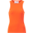 Selected Femme Orange ribstrikket top med racerhals Orange