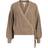 Object Ribbed Wrap Cardigan - Fossil