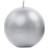 PartyDeco "Candle Sphere, metallic, silver, 6cm LED-lys