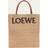 Loewe A4 Logo North-South Raffia Tote Bag NATURAL/BLACK