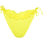 PrettyLittleThing Frill Edge Ruched Back Bikini Bottoms - Yellow