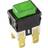 InterBär 3635-250.22 Pushbutton switch 250 V 16 A 1 x Off/On latch Green 1 pcs