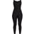 PrettyLittleThing Slinky Exposed Seam Detail Sleeveless Jumpsuit - Black