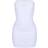PrettyLittleThing Shape Mesh Corset Detail Ruched Bodycon Dress - White