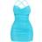 PrettyLittleThing Shape Cowl Bralet Detail Ruched Bodycon Dress - Aqua Blue
