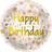 Folat Happy Birthday Blomster Folieballon