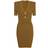 Balmain V-neck Button-embossed Knit Short Dress