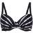 Wiki Crete Padded Balconette Bikini Top - Black/White
