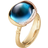Ole Lynggaard Lotus Ring 3 - Gold/Rose Gold/Blue Topaz/Diamonds