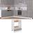 vidaXL Køkkenskab 60x46x81,5 spånplader betongrå Opbevaringsskab