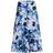 Selected Floral Midi Skirt - Royal Blue