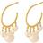 Pernille Corydon Bay Hoops Earrings - Gold/Pearls