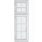 Klar DB1-10_138 Træ Sidehængt vindue Vindue med 2-lags glas 41x120cm