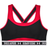 Under Armour Women's Mid Crossback Block Sports Bra - Red/Black/White
