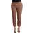 Costume National Brown Cotton Tapered Cropped Pants IT38