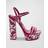 Dolce & Gabbana Printed leather platform sandals red