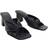 Mango Sorte sandaler med blokhæl og krydsende remme-Black SORT
