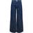 Only Vela High Waist Stripe Ex Wide Denim Trouser - Dark Blue Denim