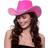 Wicked Costumes Cowboyhat Pink med palietter