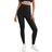 Shein Basic Textured Wide Waistband Solid Sports Leggings - Black