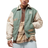 Karl Kani And the Block College Jacket Men's - Dusty Green/off White