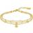 HUGO BOSS Iris Layered Chain Bracelet - Gold/Transparent