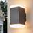 Lindby Hedda kantet LED-udendørsvæglampe Vægarmatur