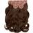 Lullabellz Super Thick Blow Dry Wavy Clip In Hair Extensions 22 inch Chestnut 5-pack