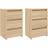 vidaXL Engineered Wood Sonoma Oak Sengebord 35x40cm 2stk