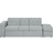 Beliani Falster with Stool Light gray Sofa 210cm 3 personers