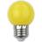V-TAC 1W Farvet LED kronepære Gul, matteret, E27 Dæmpbar Ikke dæmpbar, Kulør Gul