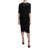 Dolce & Gabbana Black Floral Lace Sheath Knee Length Dress IT40