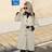 Shein Essnce Women's Long Sleeve Color Block Trench Coat