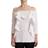 ACHT EXTERIOR White Long Sleeves Off Shoulder Women Top Blouse IT44
