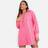 Saw It First Womens Sequin Oversized Shirt Dress Pink