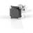 Lucleon Square Earring - Silver/Black