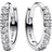 Pandora Sparkling Huggie Hoop Earrings - Silver/Transparent