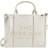 Marc Jacobs The Leather Medium Tote Bag - Cotton/Silver