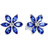 Pandora Sparkling Herbarium Cluster Stud Earrings - Silver/Blue