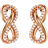 Swarovski Hyperbola Stud Earrings - Rose Gold/Transparent