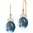 Julie Sandlau Tasha Earrings - Gold/Blue/Transparent