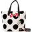 Loungefly Disney Mickey Mouse Rocks the Dots Sherpa Tote Bag - White
