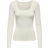 Only Lea Square Neck Rib Top - White/Cloud Dancer