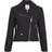 Object Faux Leather Biker Jacket - Black